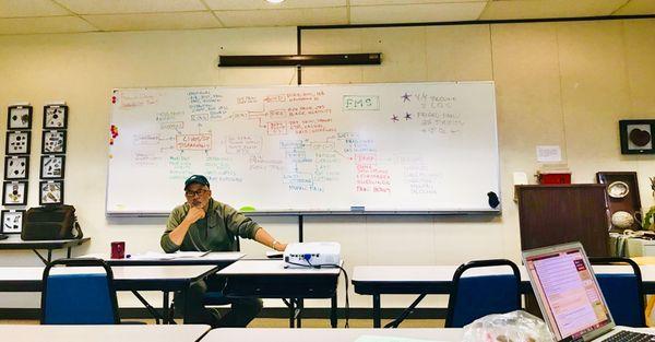 Lecturing on fibromyalgia syndrome at the Acupuncture and Integrative Medicine College in Berkeley.