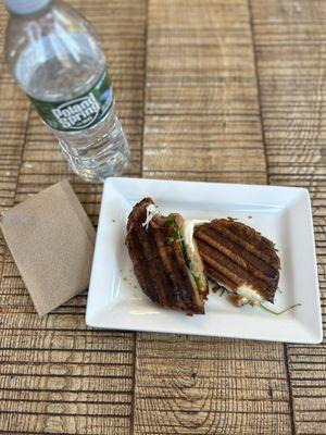 Prosciutto, Mozzarella with arugula on a croissant!