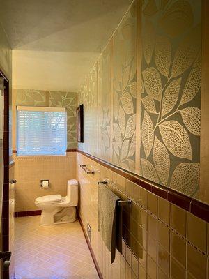 Bathroom wallpaper project