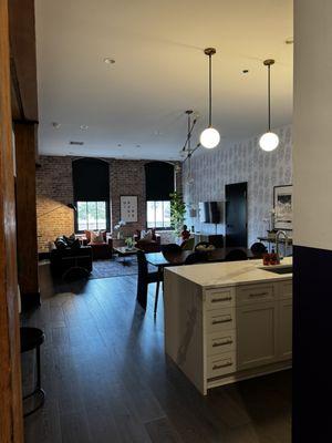 As you enter the apartment