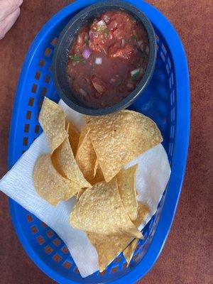 Chips and Salsa, really good and half gone
