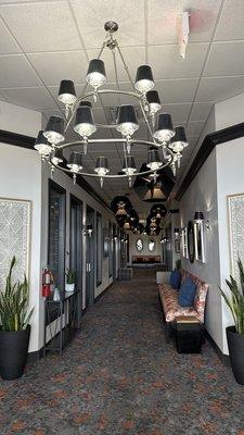 Entrance to the salon, turn down first left and then hang a right.