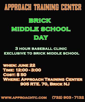 Special Brick Middle School day clinic