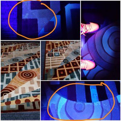 Urine glowing before and after