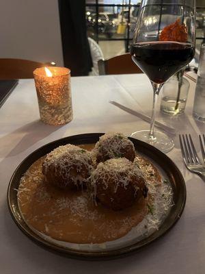 Arancini balls appetizer