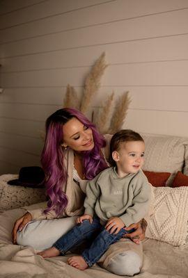 Michelle and her son Banks