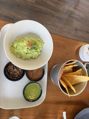 Chips and guac and salsas