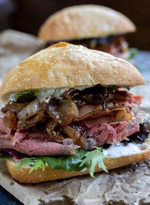 Prime rib sandwich