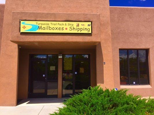 Turquoise Trail Pack, Ship and Mailboxes 5 Bisbee Ct #109 Santa Fe, NM 87508 Near the intersection of Hwy 14 and Rancho Viejo Bld.
