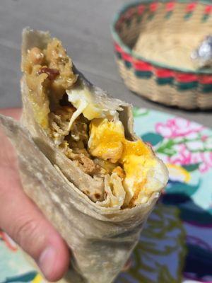 My own custom Chilaquiles burrito (Not on the menu)