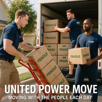 United Power Move LLC team providing professional local moving services, handling boxes and household items with care during a move.