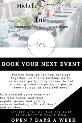 Book your event