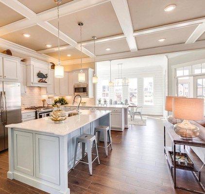 Kitchen remodel with new cabinets, countertops and flooring
