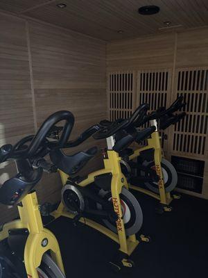 Cycle class in sauna