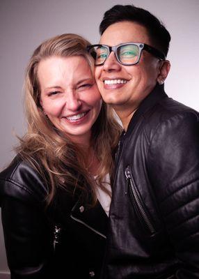 Branding headshots for Front Door Realty fempreneurs Julie and Rachel.