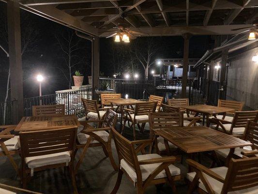 Across from fireplace area