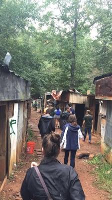Walking through the simulated slums