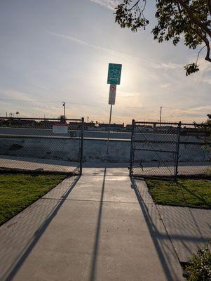 Entrance to the San Gabriel River trail