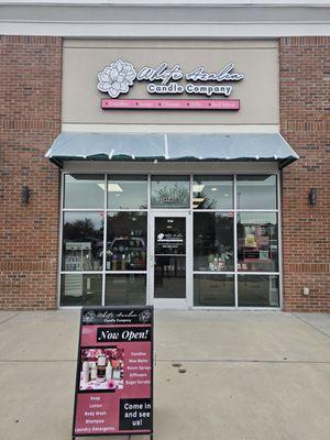 Bright, welcoming White Azalea storefront--your destination for luxury candles, home fragrances, and self-care essentials. Visit us today!