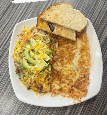 Ham and cheese omelette