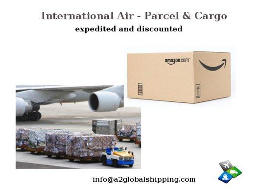 International air: parcels and freight. Express and discounted. Commercial cargo, personal effects and excess baggage.