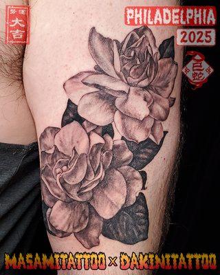 Magnolia flower tattoo