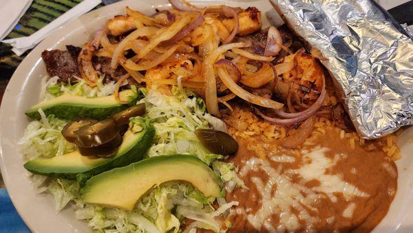 Carne asada with shrimp add-on