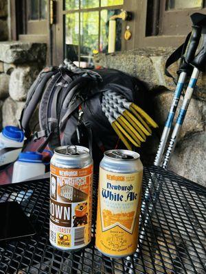 Craft beer at the end of a challenging yellow trail hike