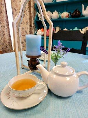 My first cup of floral tea this morning. Delicious