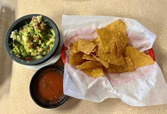 guacamole, salsa & chips