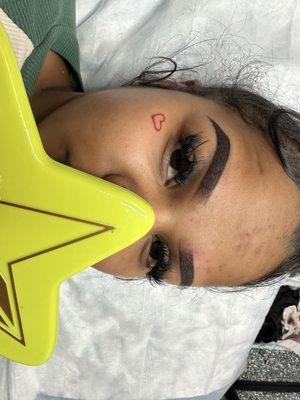 This is right after powder brows