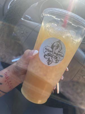 I got the lemon drop tea this time with Aloe Vera with sugar free whip. Added creatine.