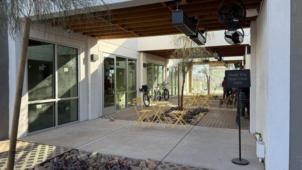 Entrance from the back parking lot