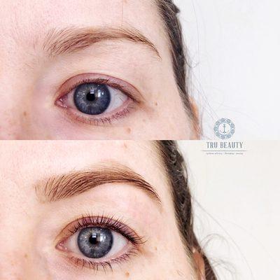 Lash lift and tint/ brow tint and shape