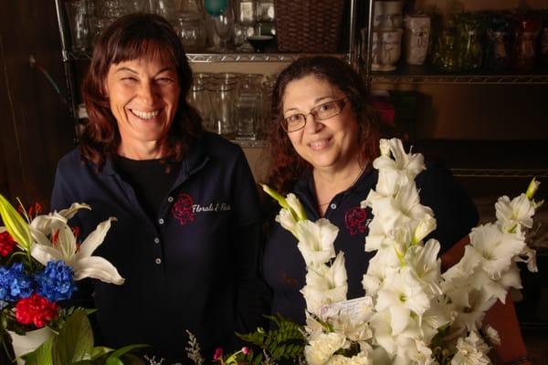 Deb & Debbie having fun in the workroom