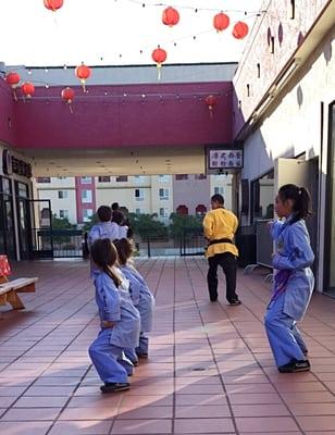 Practicing outside on a beautiful Friday!