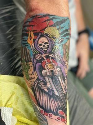 Traditional style color sleeve work