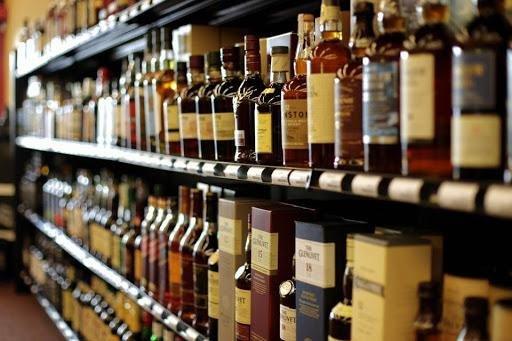 Our "Wall of Whisky"