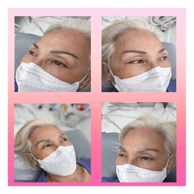 Microblading on tattoo marks