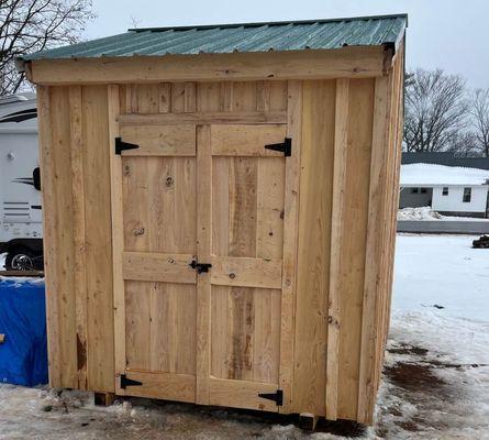Premium Utility Shed - Handcrafted from Pressure Treated & Rough Cut Wood!
UTILITY SHED - 7'H x 10'L x 8'W (80 SQUARE FEET). ROUGH CUT