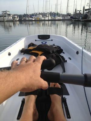 About to check out in the Whitehall single seat.