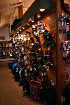 Part of our boot selection. We carry Lange, Rossignol, Salomon, Head, and many more!