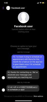 Jcpenny Salon Facebook page blocked me