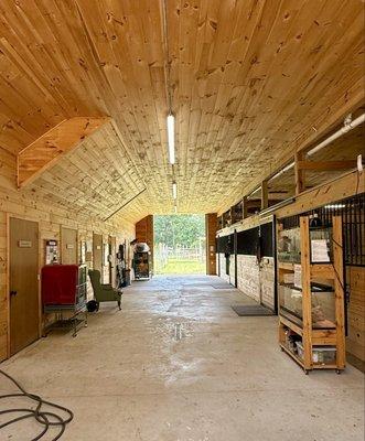 Inside the barn at Ocoee Riverside Farm