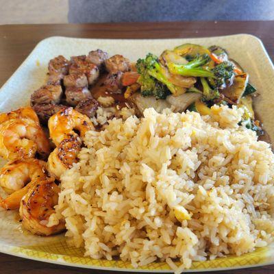 Shripand steak hibachi