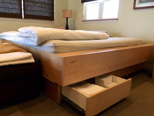 Custom California King platform frame with drawers - VN