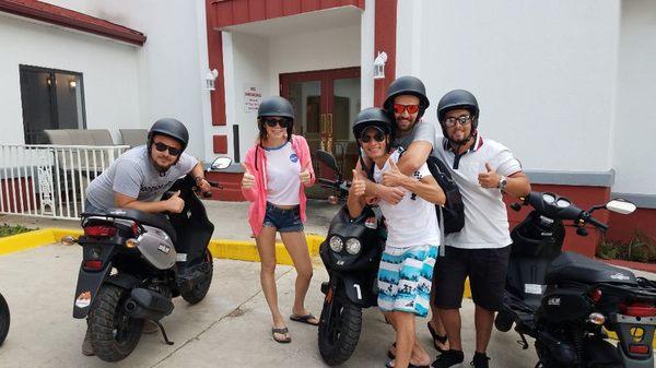 A group of five originally from Europe who enjoyed four hours of fun on scooters in the Hills!