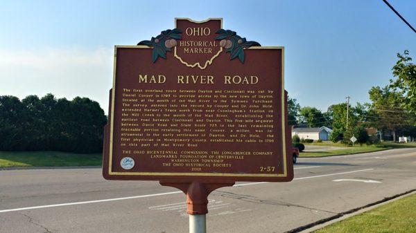 Mad River Road Historical Marker