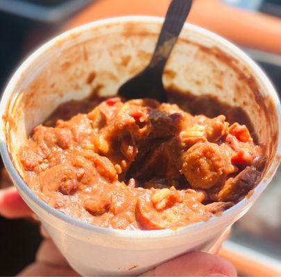 Red beans & rice to go.