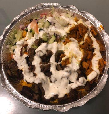 Chicken Lamb Mix Platter with Shawarma